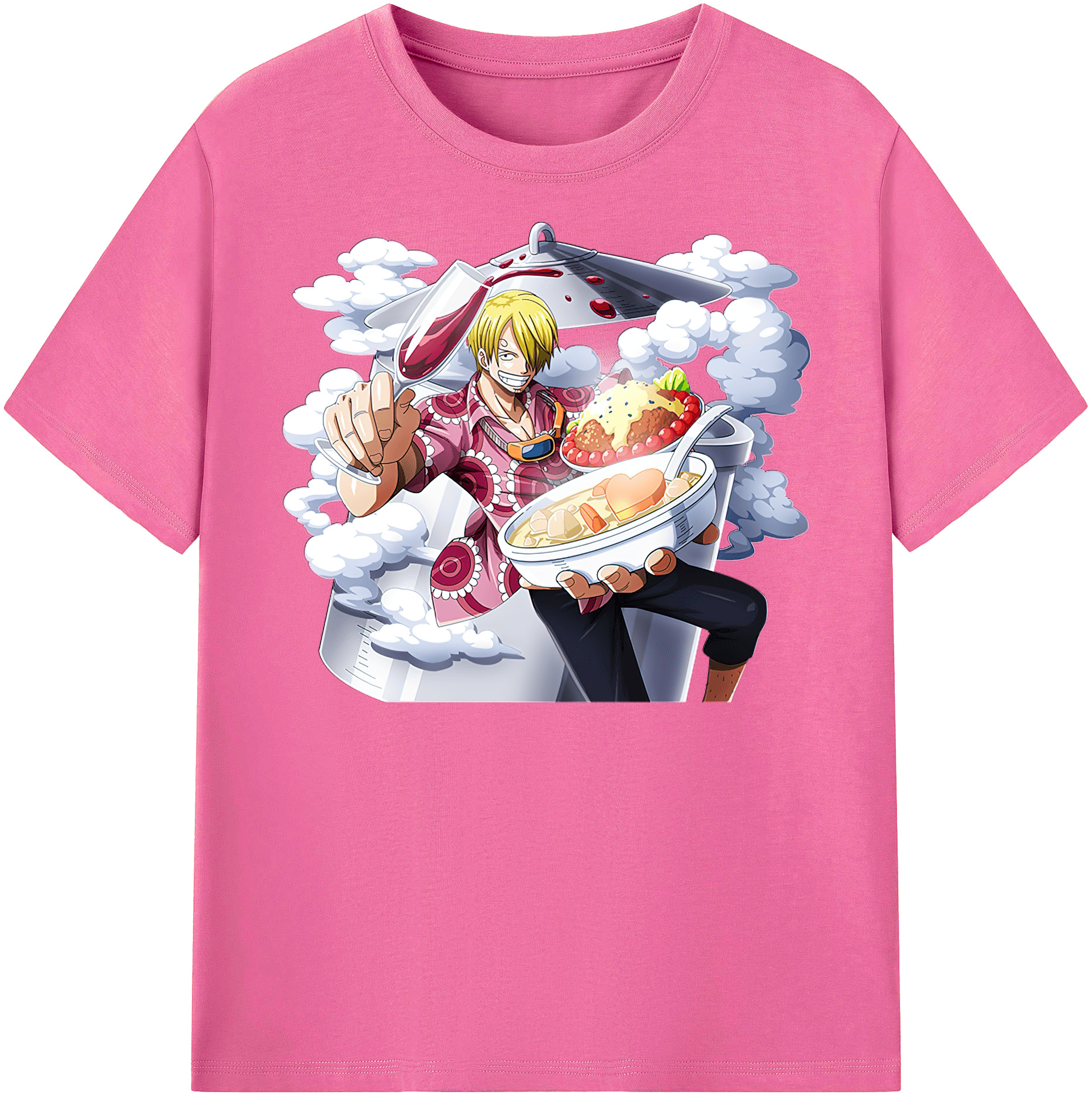 （画像用） ワンピース サンジ ONE PIECE Sanji レディースカジュアルプリントTシャツ（綿100％）
